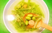 丝瓜毛豆干贝汤