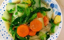 粉丝虾米炒皱白菜