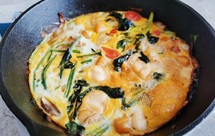 菠菜扇贝丁奶酪烘蛋