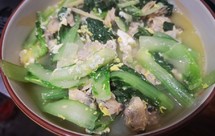 蛤蜊肉炒小白菜