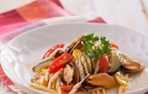 義式手捲意粉與淡菜佐榔瓜醬，SIMONE意式家乡味