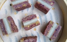 香甜软糯有嚼劲，重要的是还无油无糖——核桃高粱紫薯糕