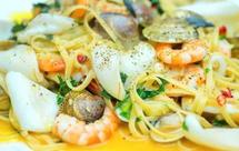 蒜香海鲜意大利面