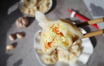 黄瓜鸡蛋扇贝柱饺子