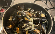 白葡萄酒青口贝