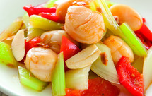 西芹拌干贝/鲜贝