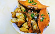 红膏梭子蟹炒年糕