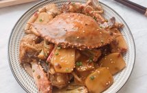 香辣梭子蟹年糕