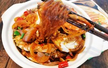 美味梭子蟹粉丝煲