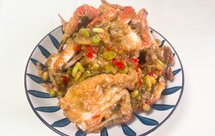 超下饭的剁椒毛豆炒梭子蟹