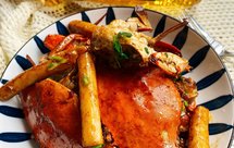 吮指梭子蟹炒年糕