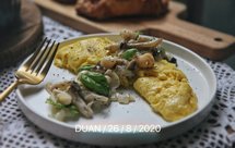 ㊙️白葡萄酒仙贝奶油蘑菇酱佐欧姆蛋