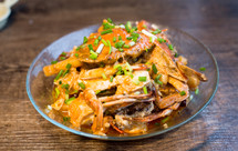 梭子蟹炒年糕，这样吃蟹很撩人