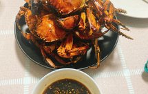酱油焖河蟹