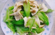 西芹炒鸟贝