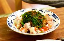 凉拌菠菜豆芽x蟹肉棒