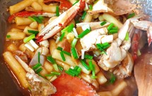 【家常】超简单梭子蟹炒年糕