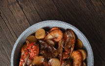 国庆第四天--梭子蟹炒年糕（虾兵蟹将洋葱炒年糕）