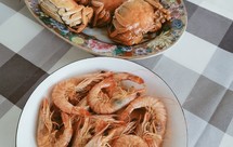 小美版熟醉大闸蟹虾双拼