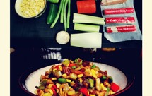 蟹肉鸡丁蔬～完美混搭 拌饭鲜香吃光光