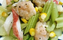 夏日快手菜:蟹肉虾滑炒西芹