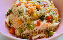 减肥午餐之甜椒蟹肉藜麦饭