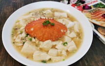 秋季美食-蟹肉焖豆腐