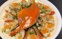 葱油梭子蟹螃蟹酱蟹酱骨 赛螃蟹