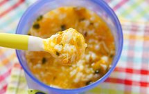 宝宝辅食南瓜蟹肉粥