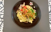 土豪版自己在家做的蟹黄拌面