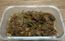 烀咸菜豇豆芹菜土豆辣椒花生豆肉