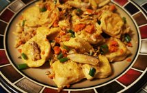 香煎蟹粉小豆腐