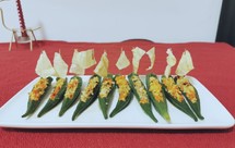 蟹酿秋葵，新年一帆风顺