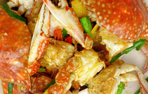 秋天的第一只葱香梭子蟹