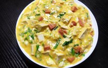 蟹黄豆腐火腿丁