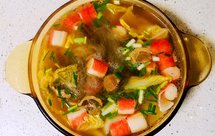 扇贝(蟹肉棒)娃娃菜粉丝汤 by wqy