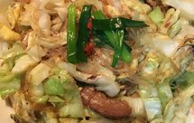 包菜虾米粉丝煲