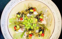 雪菜毛豆蒸挪威北极鳕鱼