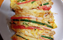 蟹肉棒金针菇饼