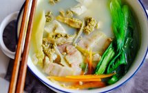 咸肉河蚌冬笋汤