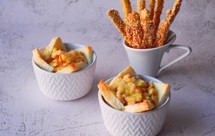 香酥脆|芝士吐司盏&芝麻吐司棒（蒜香风味）