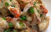 美味葱爆梭子蟹