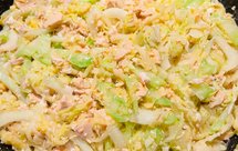 消耗咸鸭蛋白❤️咸鸭蛋白炒包菜