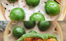 艾草青团 | 软糯Q弹 咸蛋黄肉松馅