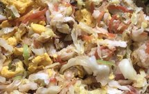 办公室午餐-腊肠鸡蛋炒饼