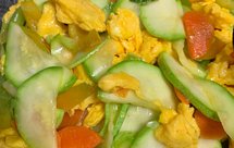 西葫芦胡萝卜配鸭蛋