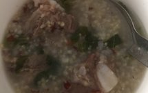 排骨红米芥菜粥