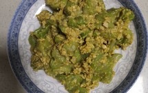 丝瓜炒咸鸭蛋