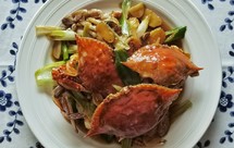 姜葱爆炒梭子蟹