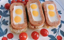 午餐肉鹌鹑蛋饭团